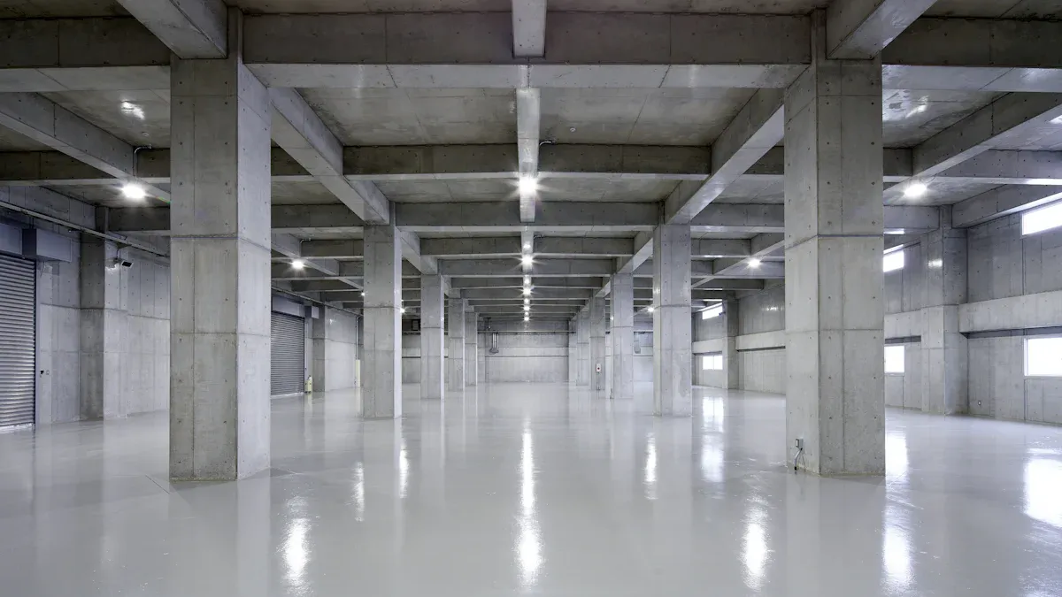 Преимущества упрочненных промышленных полов