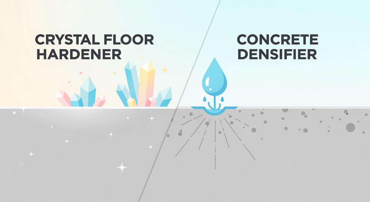 Crystal Floor Hardener vs Concrete Densifier: What’s the Difference?