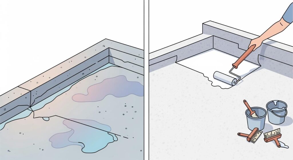 Concrete Roof Leaking Again? This Is the Correct Waterproofing Method That Lasts for 10 Years.