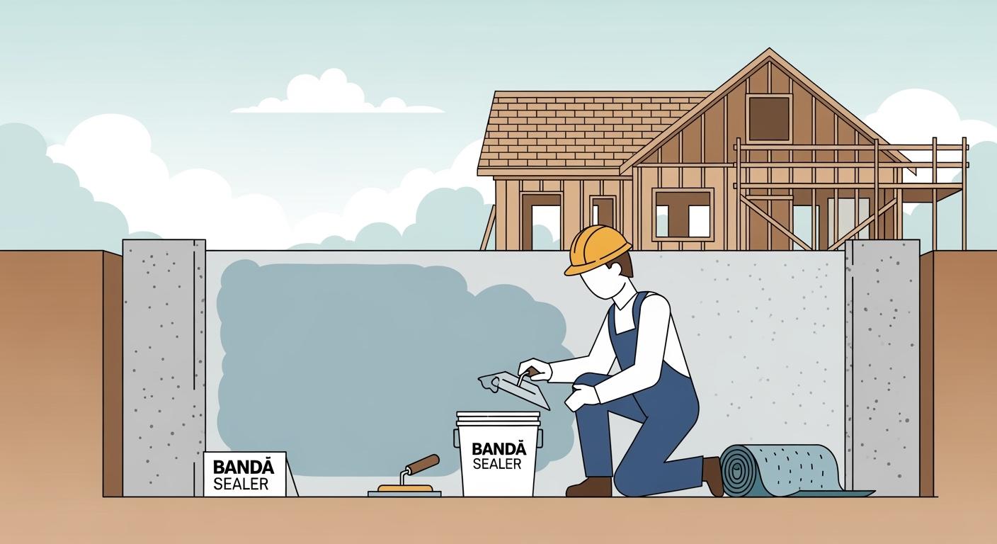 Гидроизоляция фундамента с BANDě Sealer для защиты вашего дома