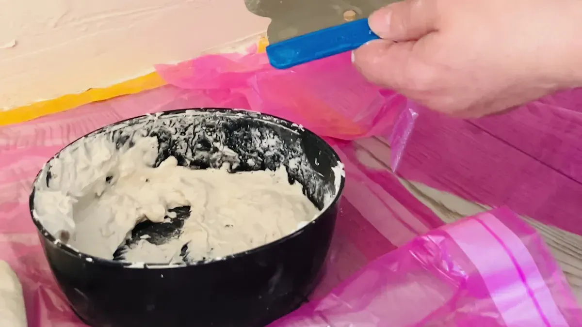 Applying Heavy-Duty Patching Paste