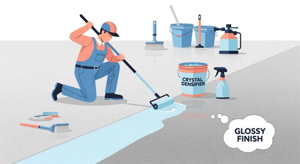 How a Crystal Floor Liquid Densifier Transforms Concrete Surfaces